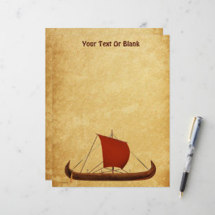 Red Sail Viking Ship II Letterhead