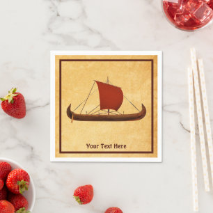 Red Sail Viking Ship II Napkin