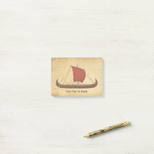 Red Sail Viking Ship II Post-it Notes