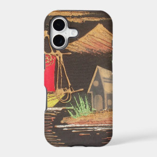 Red Sailboat Landscape Oil Painting Art Print