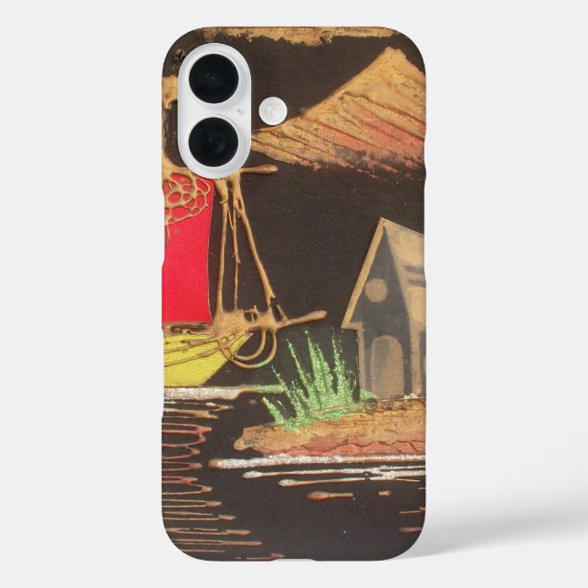 Red Sailboat Landscape Oil Painting Art Print Case-Mate iPhone Case (Back)