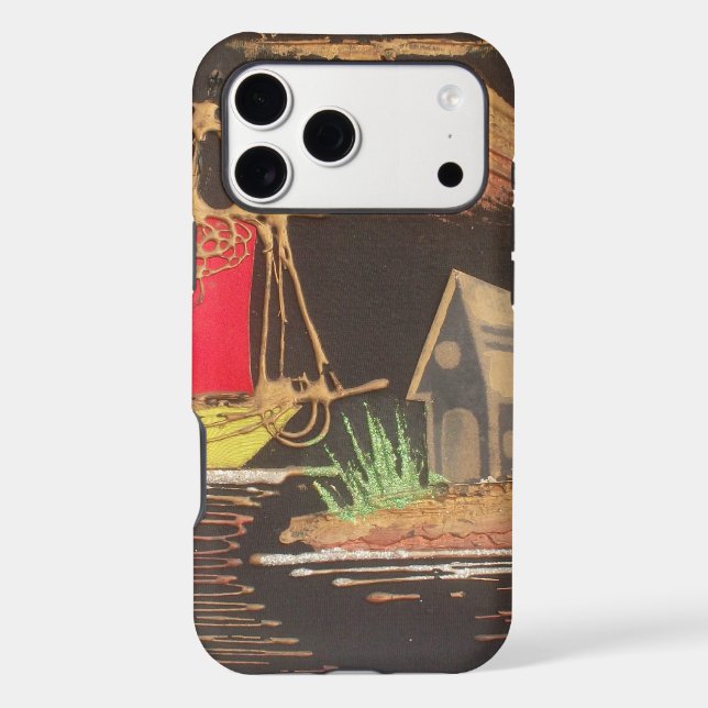 Red Sailboat Paysage peinture à l'huile Imprimer (Verso)