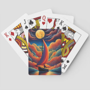 Red Sails in Moonlight Playing Cards
