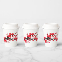 Red Sakura Blossom Painting by Sara Motolanez