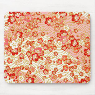 Red Sakura Mouse Pad