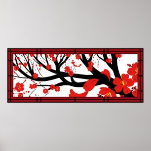 Red Sakura Poster