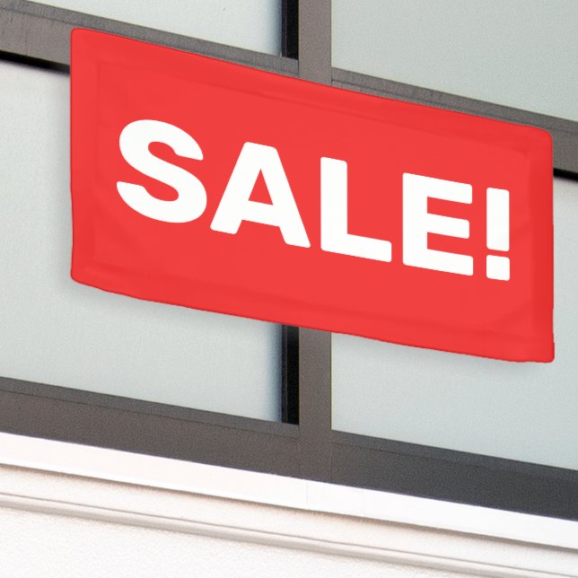 Red SALE! Banner (Outside Building)