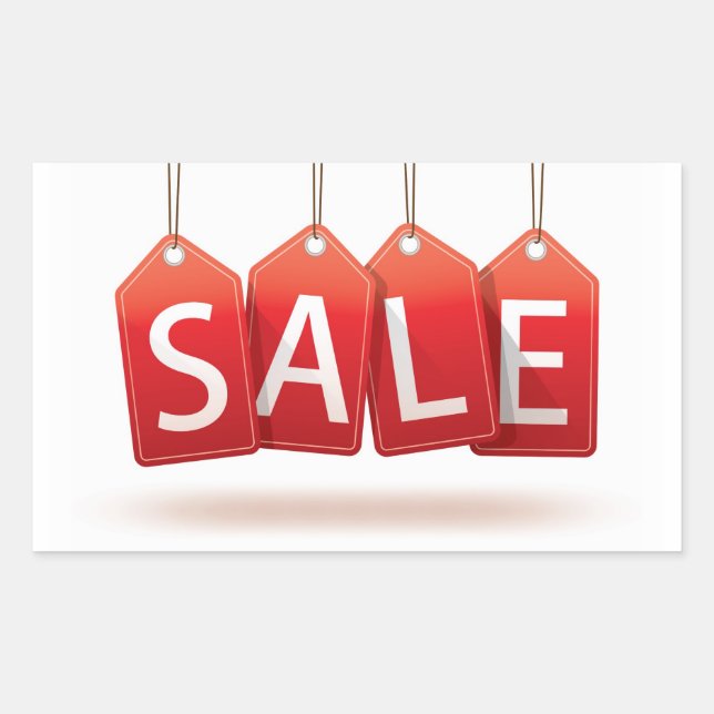 Red Sale Tags Sticker (Front)
