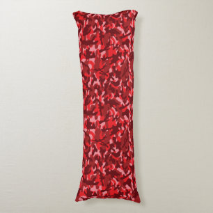 Red Salmon Camouflage Body Pillow