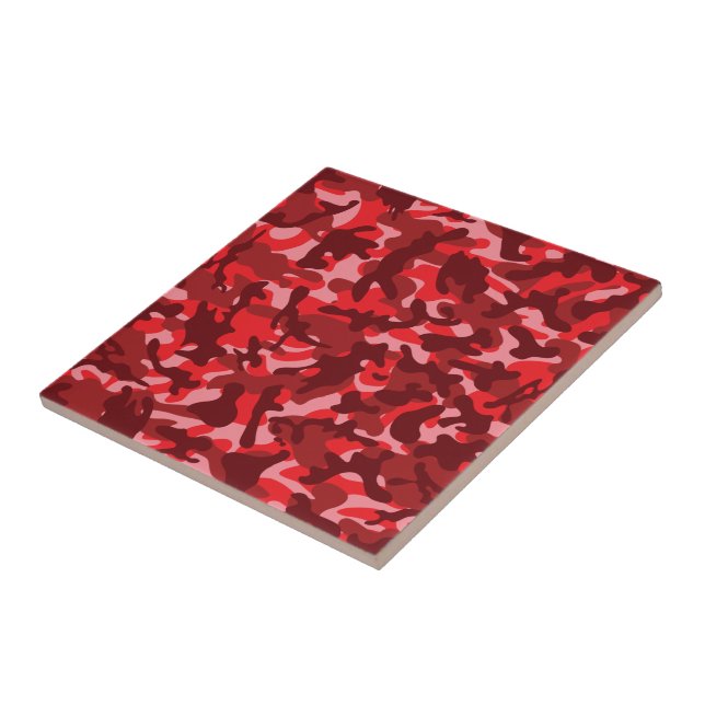 Red Salmon Camouflage Tile (Side)