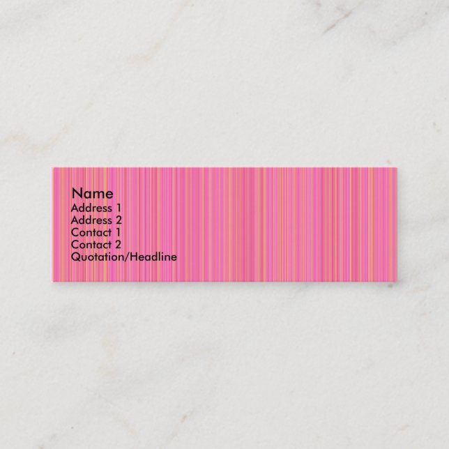 Red Salmon Mini Business Card (Front)