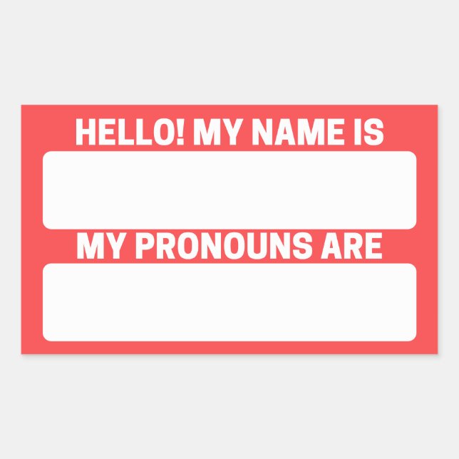 Red Salsa Name & Pronoun Labels (Front)