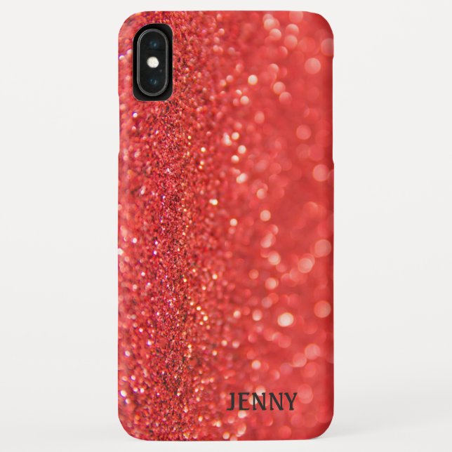 Red Sandy Glitter Case-Mate iPhone Case (Back)