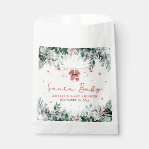 Red Santa Baby Christmas Baby Clothes Baby Shower Favour Bag