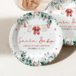 Red Santa Baby Christmas Baby Clothes Baby Shower Paper Plate<br><div class="desc">Celebrate the festive season with our adorable Red Santa Baby Clothes, perfect for your little one! These charming outfits are designed to keep your baby cozy and stylish during holiday gatherings. Paired with our delightful Baby Shower Paper Plates, featuring playful Santa-themed designs, your celebrations will be both festive and practical....</div>