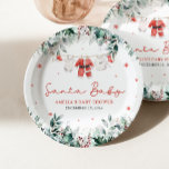Red Santa Baby Christmas Baby Clothes Baby Shower Paper Plate<br><div class="desc">Celebrate the festive season with our adorable Red Santa Baby Clothes, perfect for your little one! These charming outfits are designed to keep your baby cozy and stylish during holiday gatherings. Paired with our delightful Baby Shower Paper Plates, featuring playful Santa-themed designs, your celebrations will be both festive and practical....</div>