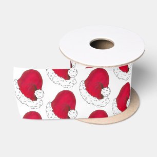 Red Santa Claus Hat Santa Baby Christmas Xmas Satin Ribbon