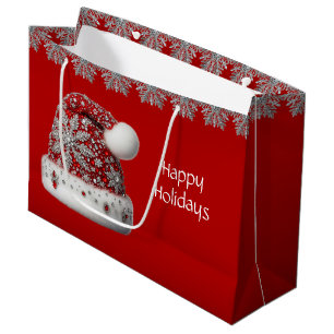 Red Santa Hat Christmas Holiday Gift Bag