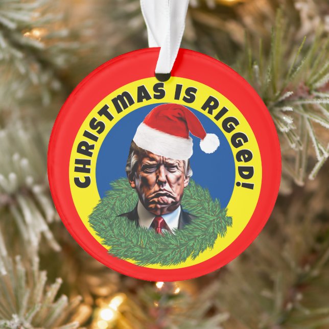 Red Santa Hat Trump Riged Christmas (Arbre)
