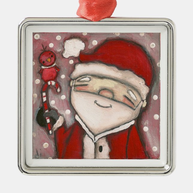 Red Santa - Ornament (Front)