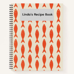 Red Sardines Fish Personalized Recipe Book