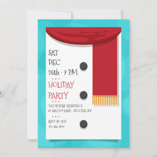 Red Scarf Fête Invitation