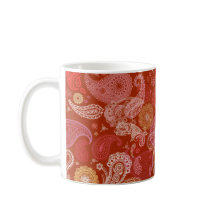 Red scarlet  paisley