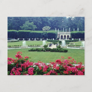 Red Scene from conservatory balcony, Longwood Gard Postcard