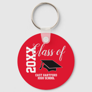 Red School Custom Senior Class 2021 Favour Keychai Keychain