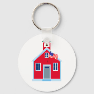 Red School House Keychain