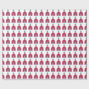 Red School House Wrapping Paper
