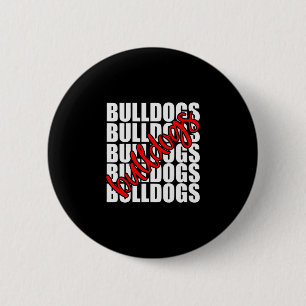 Red School Sports Fan Team Spirit  2 Inch Round Button
