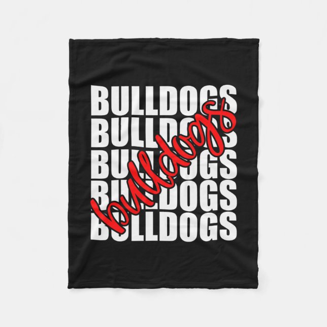 Red School Sports Fan Team Spirit  Fleece Blanket (Front)