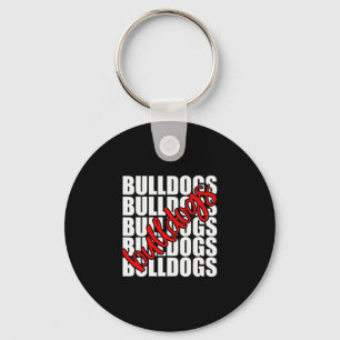 Red School Sports Fan Team Spirit Keychain