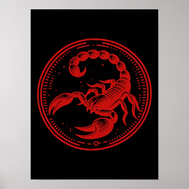 Red Scorpion Astrology Zodiac Sign Scorpio (Front)