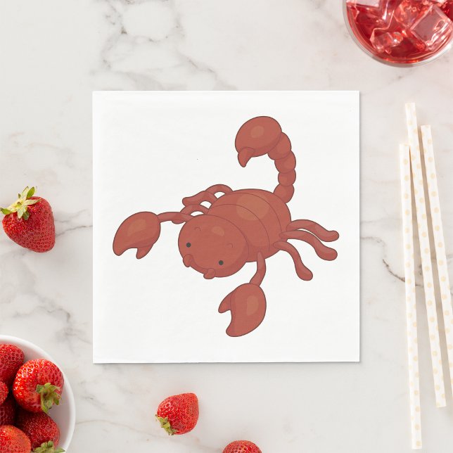 Red Scorpion Illustration Napkin (Creator Uploaded)