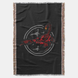 Red Scorpion Throw Blanket