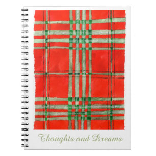 RED SCOTT TARTAN 6.5x8.75 Spiral Notebook