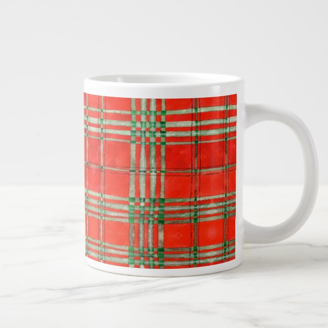 RED SCOTT TARTAN Big Mug  (Right)