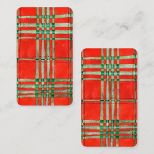 RED SCOTT TARTAN Bookmark - 3.5x2 Card 