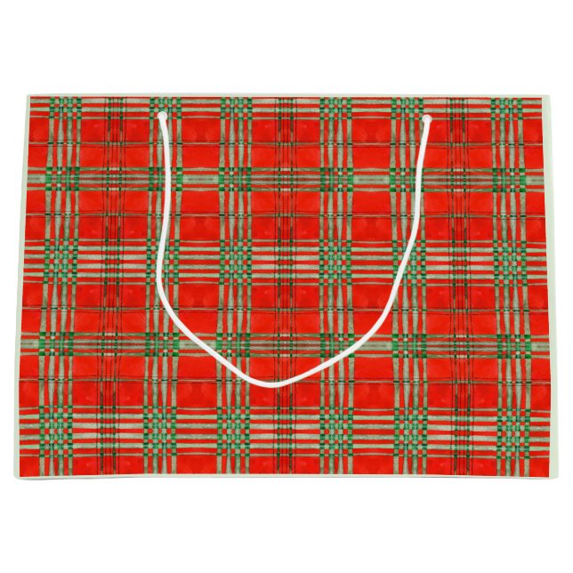 RED SCOTT TARTAN Grand sac cadeau (Devant)