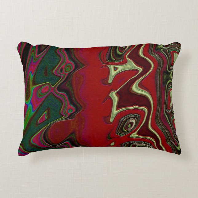 Red Scramble Accent Pillow (Front)
