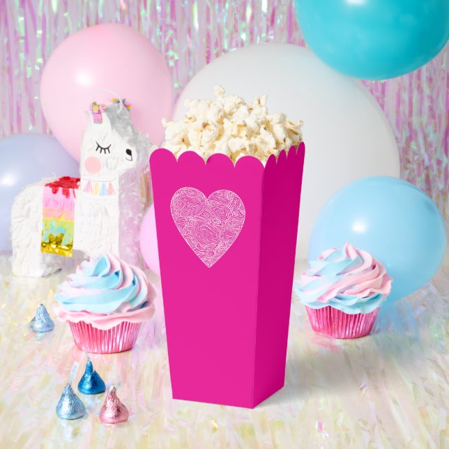 Red Scribbleprint Heart Favor Box (Party)