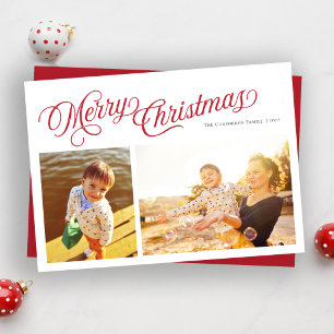 Red Script Merry Christmas Overlay 2 photo holiday