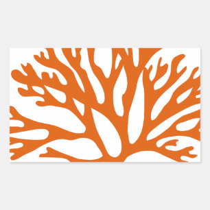 red sea coral silhouette sticker