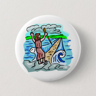 Red Sea parting Christian artwork 2 Inch Round Button
