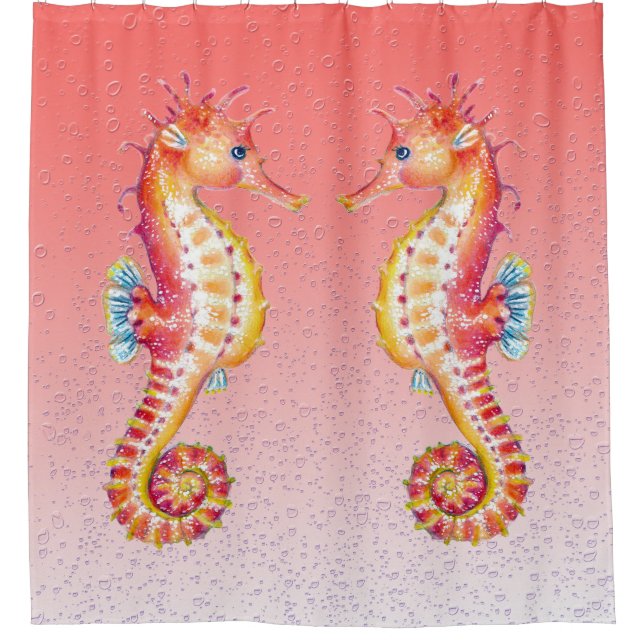 Red Seahorse Red Bubbles (Front)