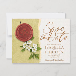 Red Seal Save the Wedding Date Invitation
