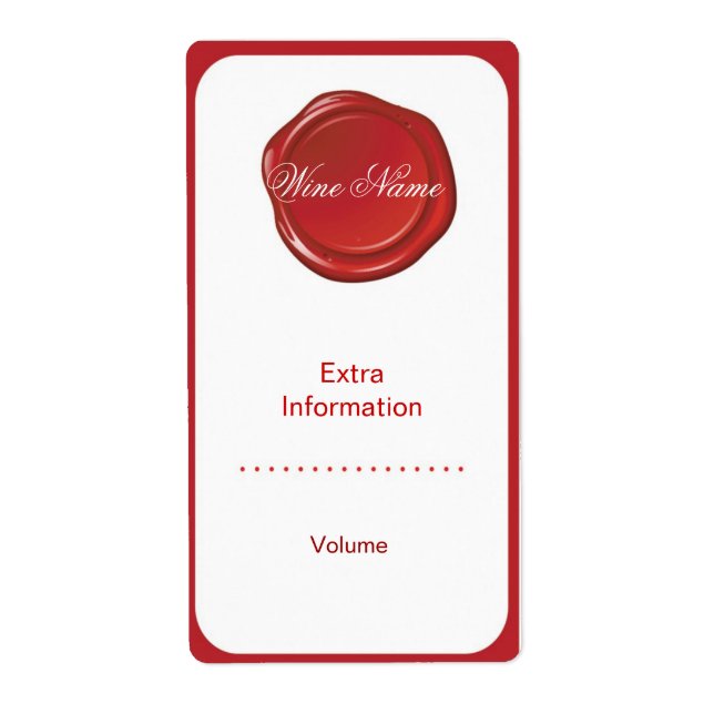 Red Seal Wine Label (Front)