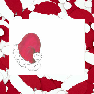 Red Secret Santa Hat Holiday Christmas Xmas Post-it Notes